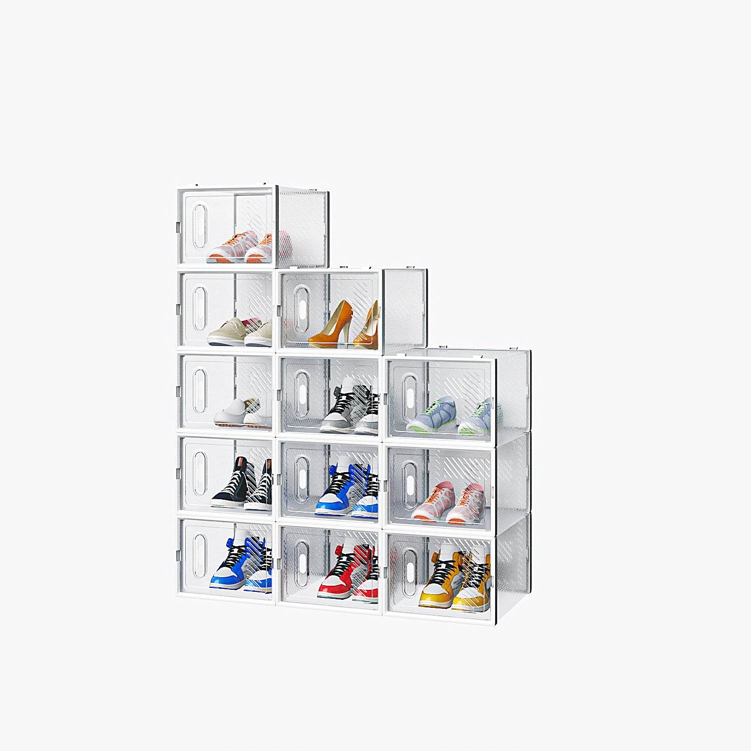 mlnshops 12 Piece Shoe Box Set Organizer for Home