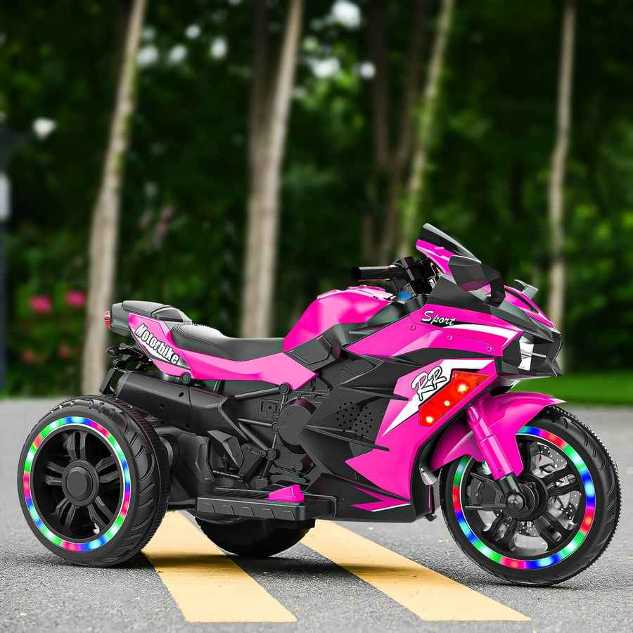 mlnshops 12V Kids Electric Motorcycle with LED Lights
