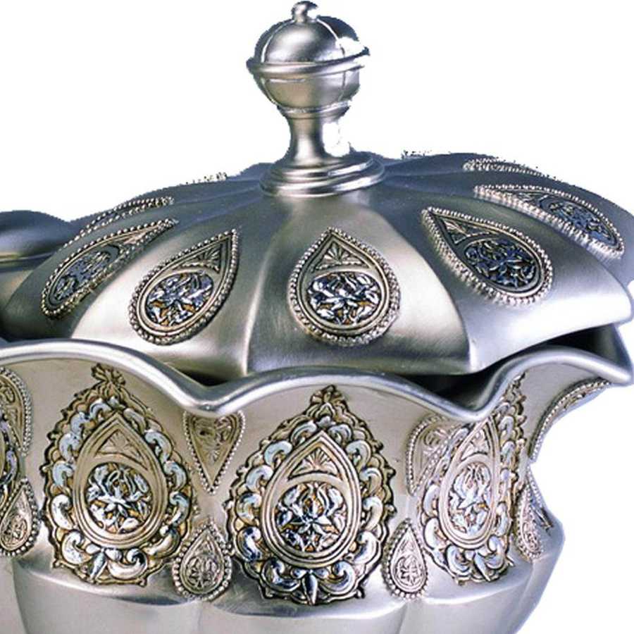 MLNshops Silver Royal Jewelry Box with Elegant Design