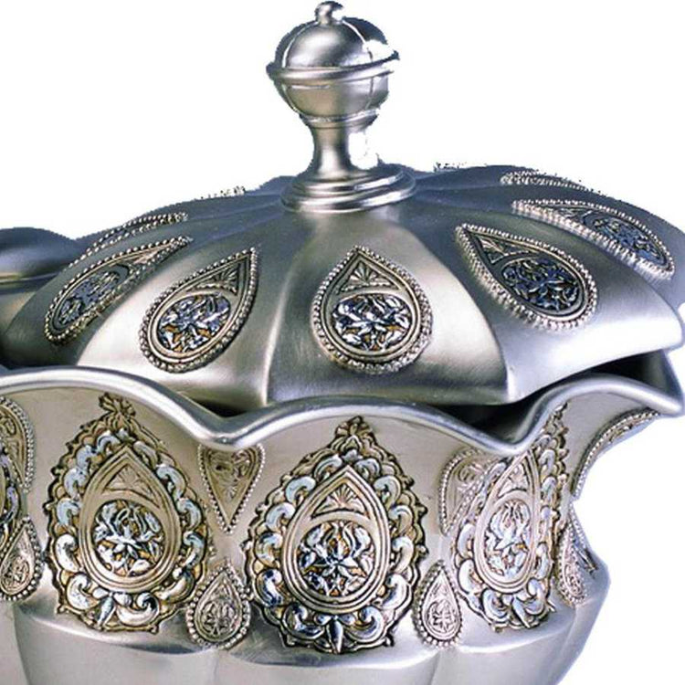 MLNshops Silver Royal Jewelry Box with Elegant Design