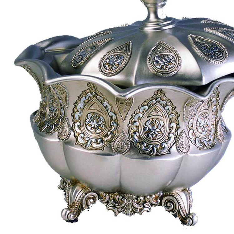 MLNshops Silver Royal Jewelry Box with Elegant Design