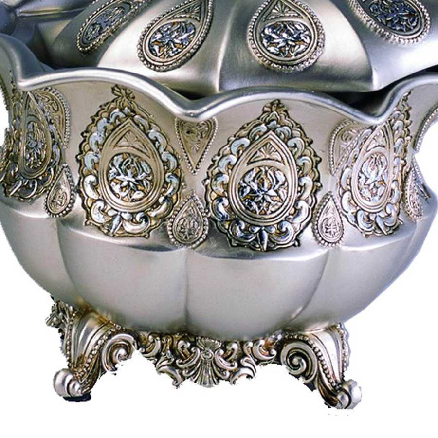 MLNshops Silver Royal Jewelry Box with Elegant Design