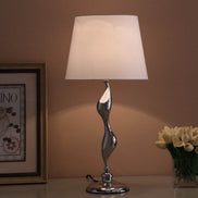 Silver Silhouette Table Lamp for Living Room