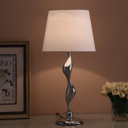 Silver Silhouette Table Lamp for Living Room