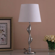 Silver Silhouette Table Lamp for Living Room