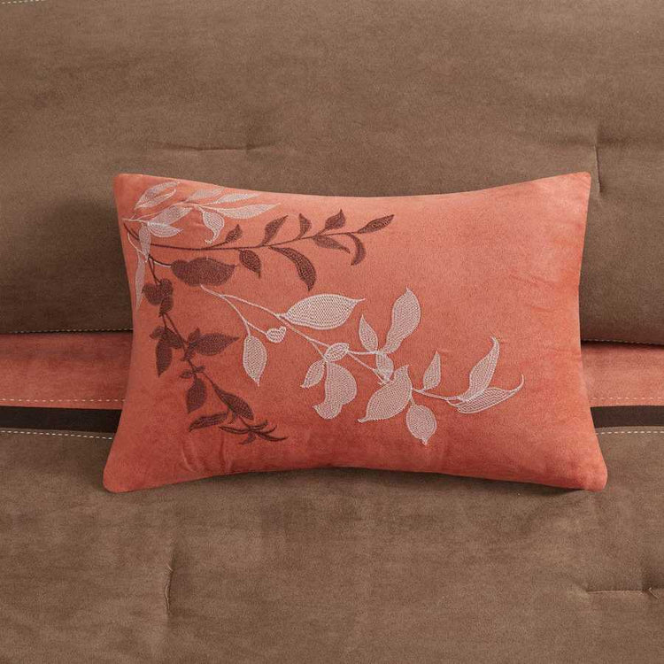 MLNshops coral king faux suede comforter set - Plush