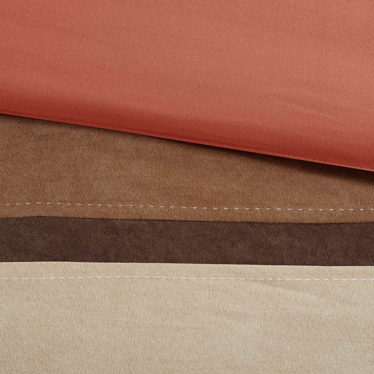 MLNshops coral king faux suede comforter set - Plush