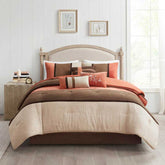 MLNshops coral king faux suede comforter set - Plush