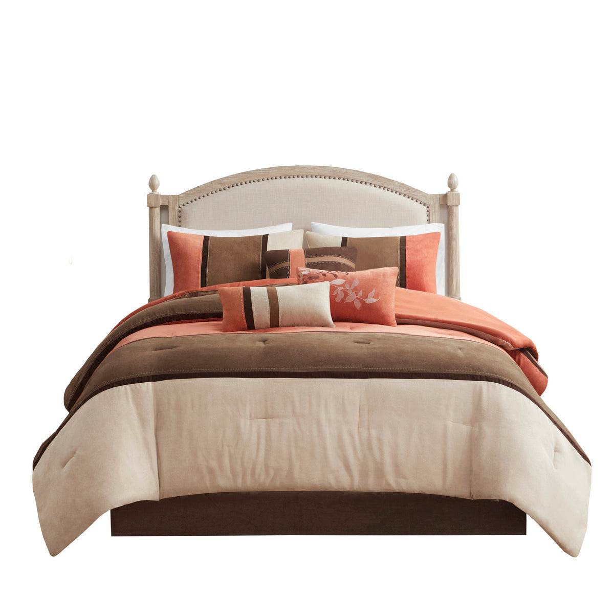 MLNshops coral king faux suede comforter set - Plush