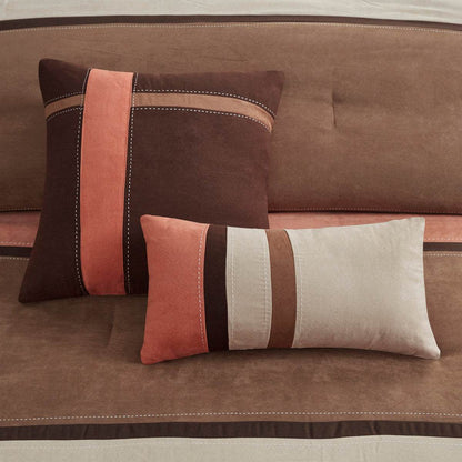 MLNshops coral king faux suede comforter set - Plush