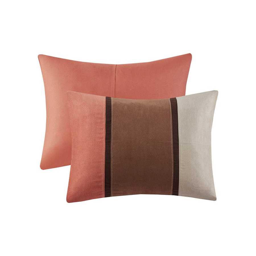 MLNshops coral king faux suede comforter set - Plush