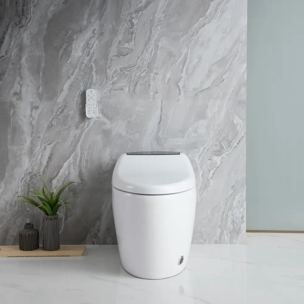 Smart Toilet with Bidet Built in, Smart Bidet Toilet Seat with AUTO Open & Close and Remote Control, Tankless Toilet with Full Wash, Kid Wash, Lady Care MLNshops]