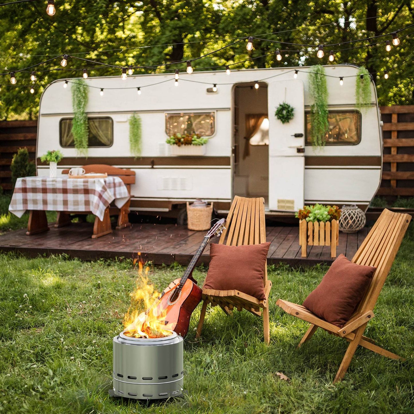 MLNshops Smokeless Fire Pit for Patio with Carry Bag