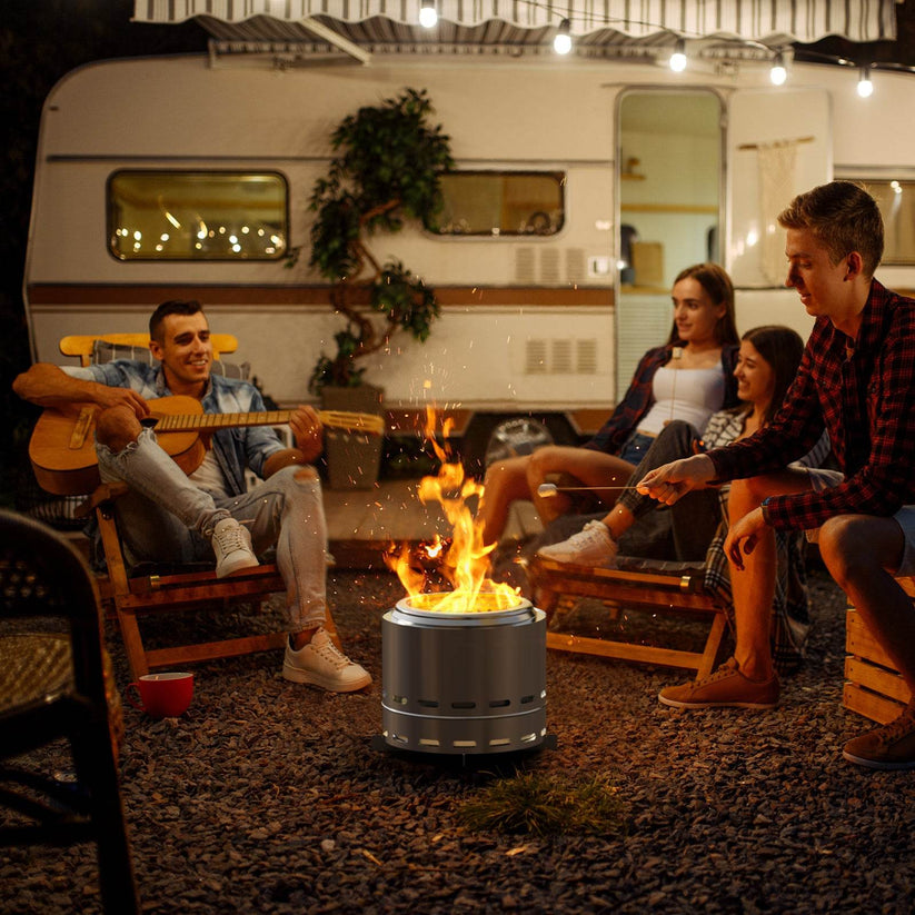 Outdoor Smokeless Fire Pit Night Gathering