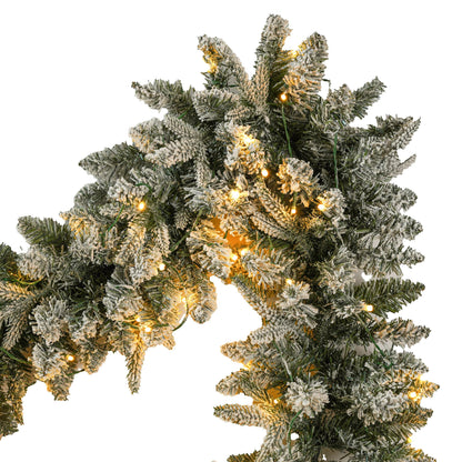 MLNshops Snow Flocked Christmas Decoration Set