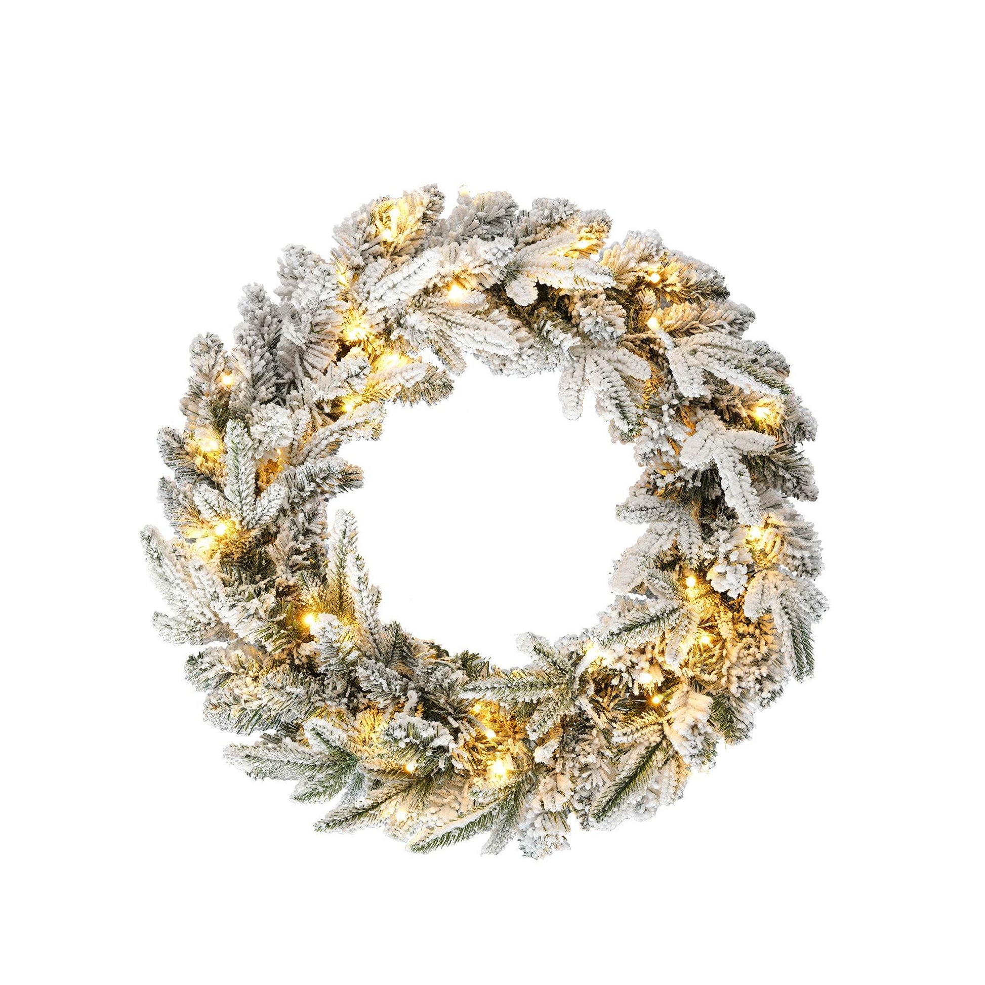 MLNshops Snow Flocked Christmas Decoration Set