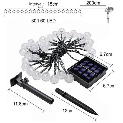 MLNshops Solar Powered Globe String Lights for Outdoors