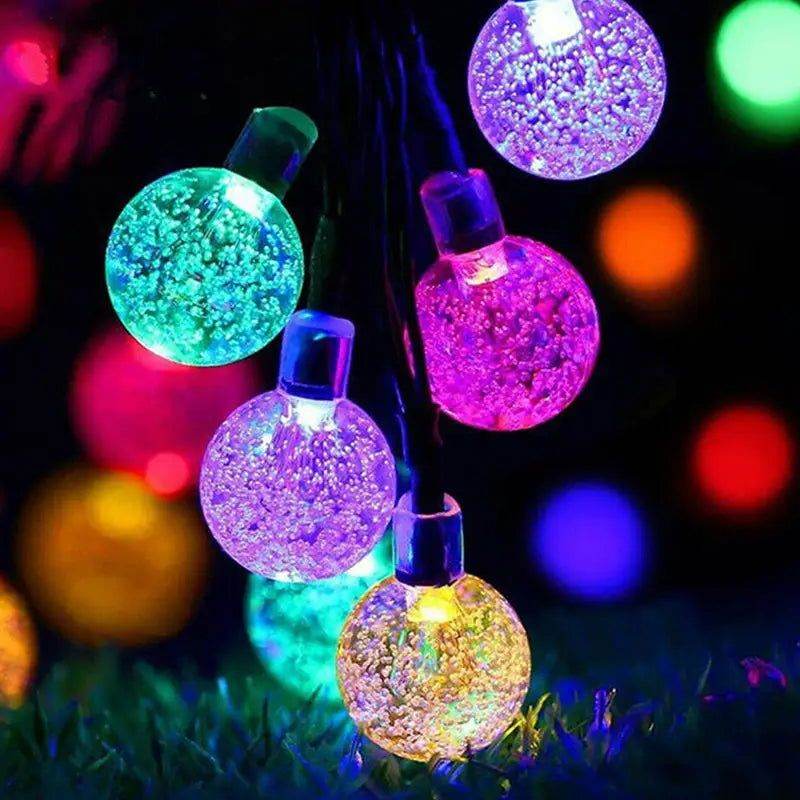 MLNshops Solar Powered Globe String Lights for Outdoors JJ100781_Colorful