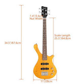 mlnshops 36 inch electric bass guitar Starter Kit