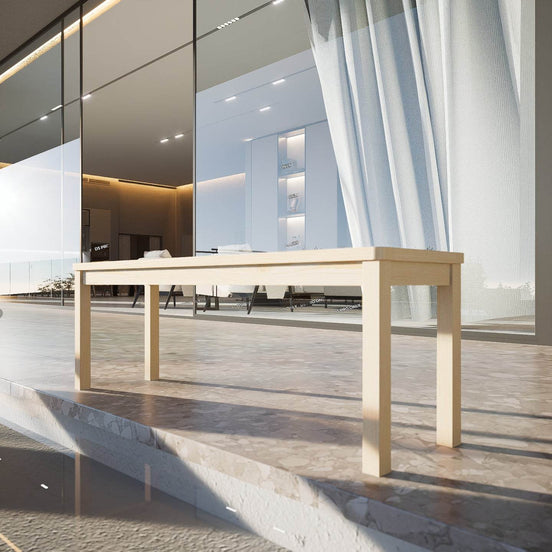 MLNshops Solid Wood Slatted Poolside Bench