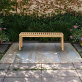 MLNshops Solid Wood Slatted Poolside Bench