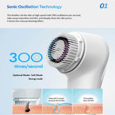 MLNshops Sonic Facial Cleansing Brush with 3 Brush Heads