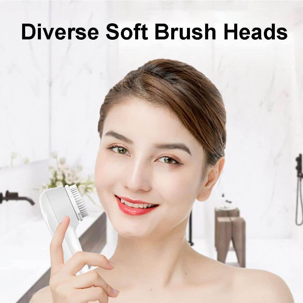 MLNshops Sonic Facial Cleansing Brush with 3 Brush Heads