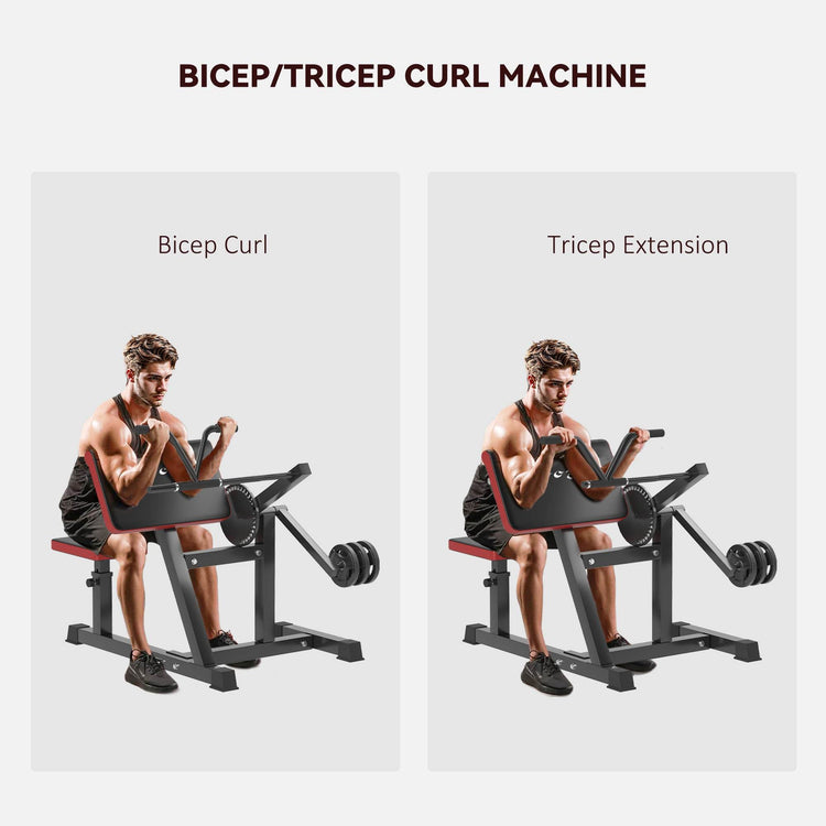 MLNshops Adjustable Bicep Curl Machine Preacher Bench