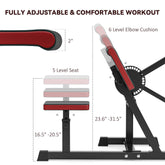 MLNshops Adjustable Bicep Curl Machine Preacher Bench
