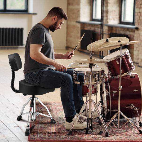 mlnshops hydraulic drum throne with backrest, adjustable