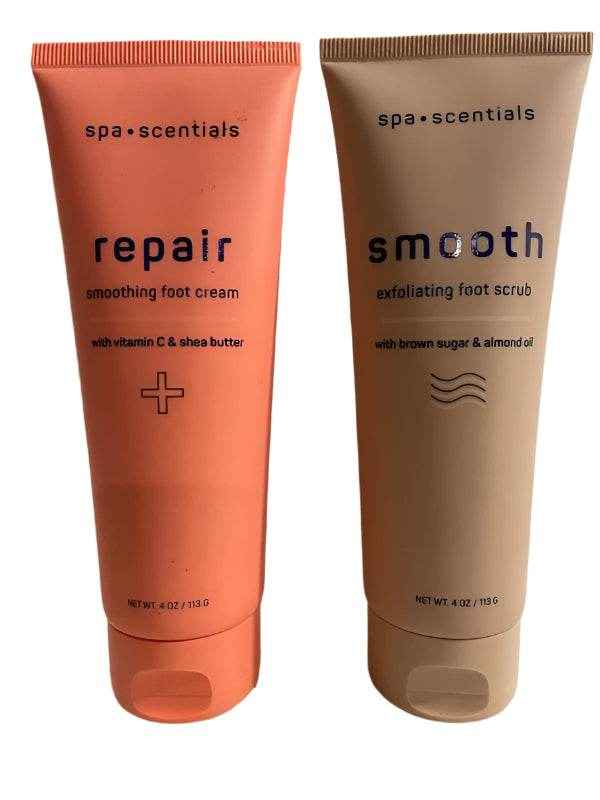 MLNshops Spa Essentials Foot Scrub and Cream Set