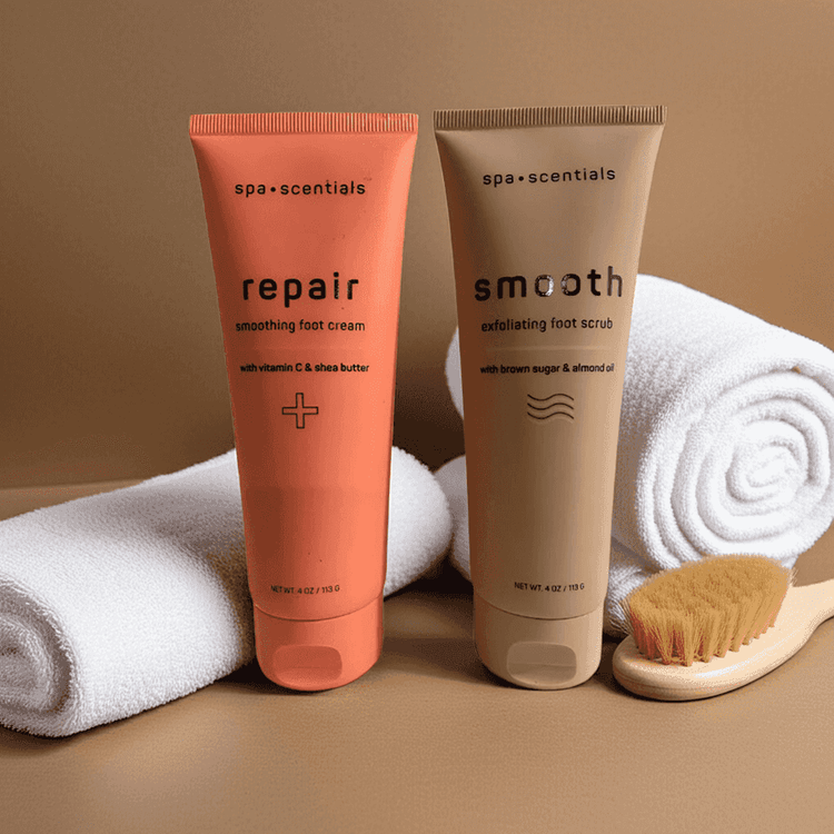 MLNshops Spa Essentials Foot Scrub and Cream Set