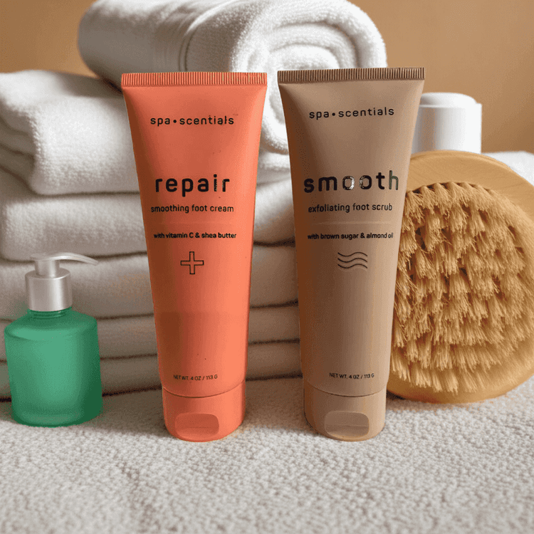 MLNshops Spa Essentials Foot Scrub and Cream Set