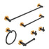 mlnshops Space Aluminum Towel Bar Set 6 Pcs - Modern Style Default Title
