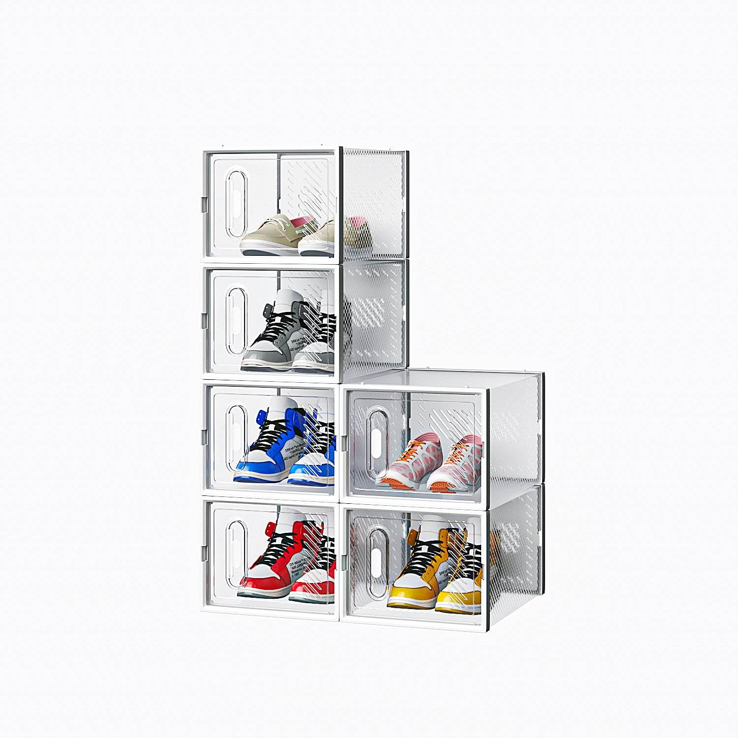 mlnshops Stackable Shoe Storage Boxes Organizer Rack