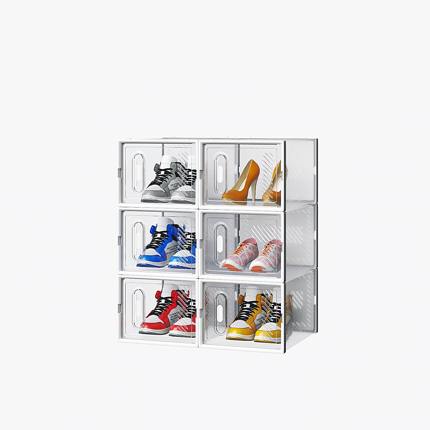 mlnshops Stackable Shoe Storage Boxes Organizer Rack
