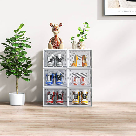mlnshops Stackable Shoe Storage Boxes Organizer Rack