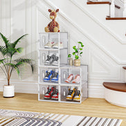 mlnshops Stackable Shoe Storage Boxes Organizer Rack