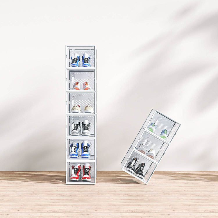 mlnshops Stackable Shoe Storage Boxes Organizer Rack