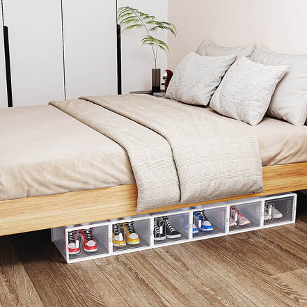 mlnshops Stackable Shoe Storage Boxes Organizer Rack