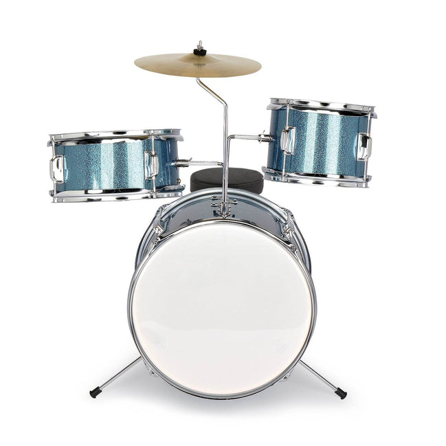 mlnshops junior drum kit for beginners - 3pc Blue Sparkle Default Title