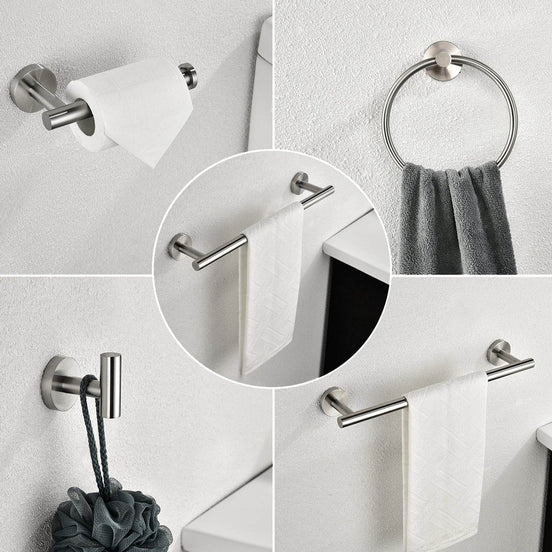 mlnshops 6 Piece Towel Bar Kit Stainless Steel Set