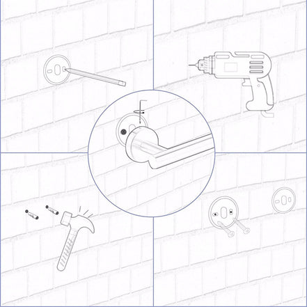 MLNshops Stainless Steel Bathroom Towel Rack Set