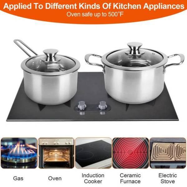 MLNshops Stainless Steel Cookware Set for All Cooking Needs