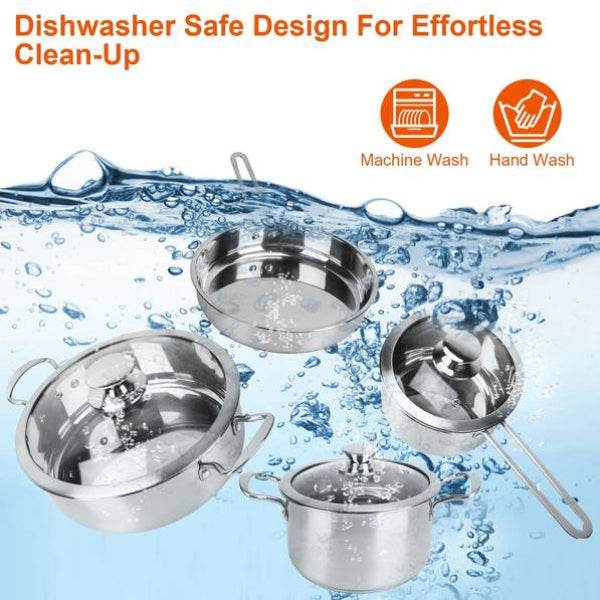 MLNshops Stainless Steel Cookware Set for All Cooking Needs