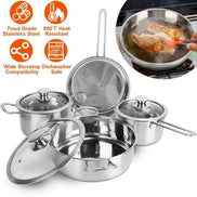 MLNshops Stainless Steel Cookware Set for All Cooking Needs
