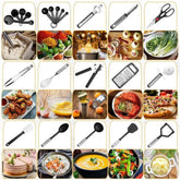 MLNshops Stainless Steel Kitchen Utensil Set - 15 Pieces