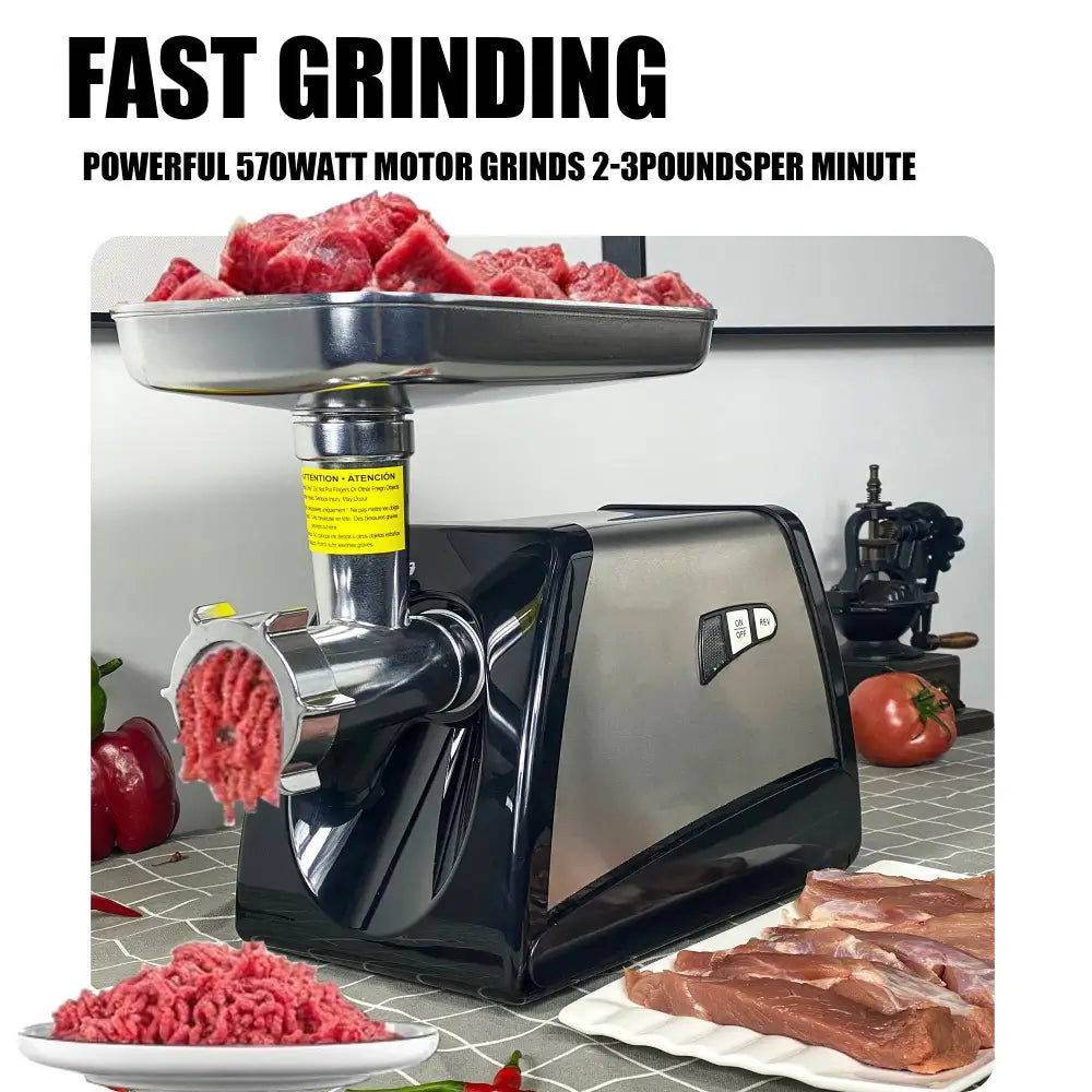 MLNshops Stainless Steel Meat Grinder & Sausage Stuffer