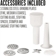 MLNshops Stainless Steel Meat Grinder & Sausage Stuffer