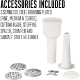 MLNshops Stainless Steel Meat Grinder & Sausage Stuffer